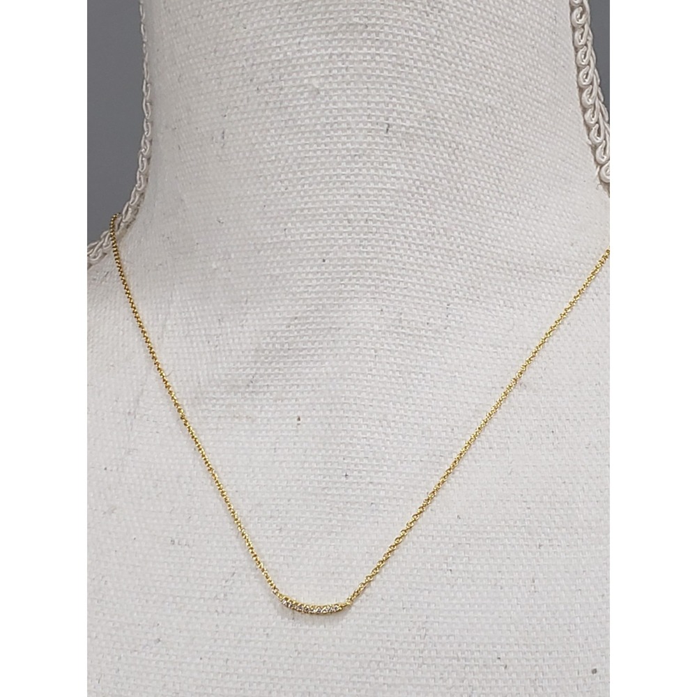 NEW Gorjana Shimmer Mini Necklace Gold Tone Dainty Chain